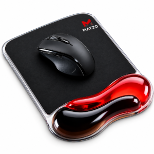 Matzo Ergonomic Mouse Pad with Dual-Gel Clear Wrist Rest Support